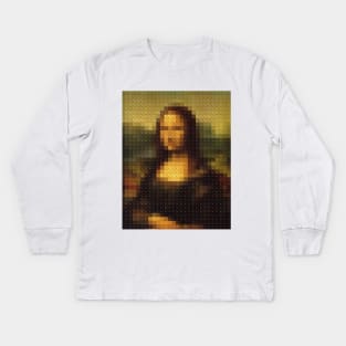 Brick Monalisa Kids Long Sleeve T-Shirt